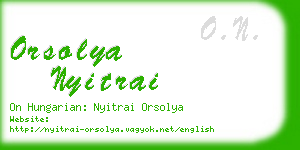 orsolya nyitrai business card